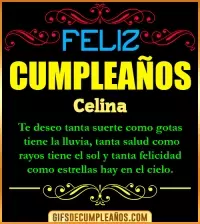GIF Frases de Cumpleaños Celina